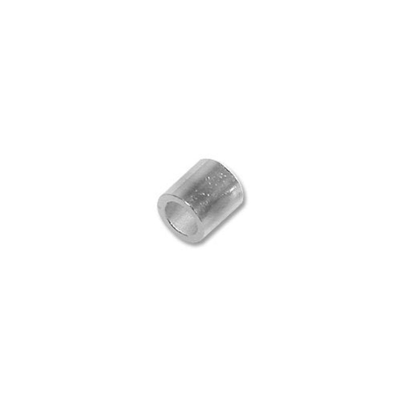 JewelrySupply Crimp Tube Seamless 2x2mm Silver Plated (10-Pcs)